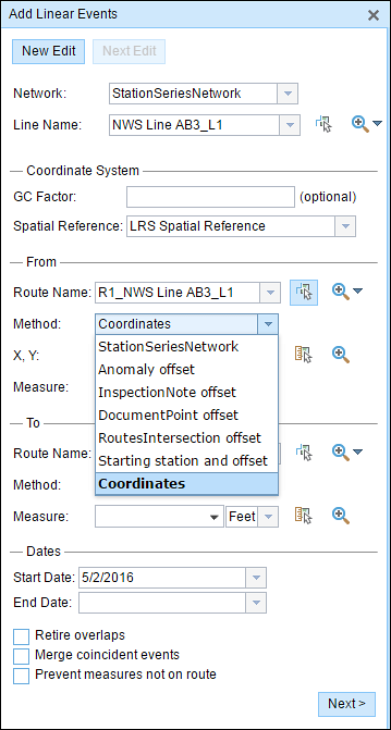 Method options